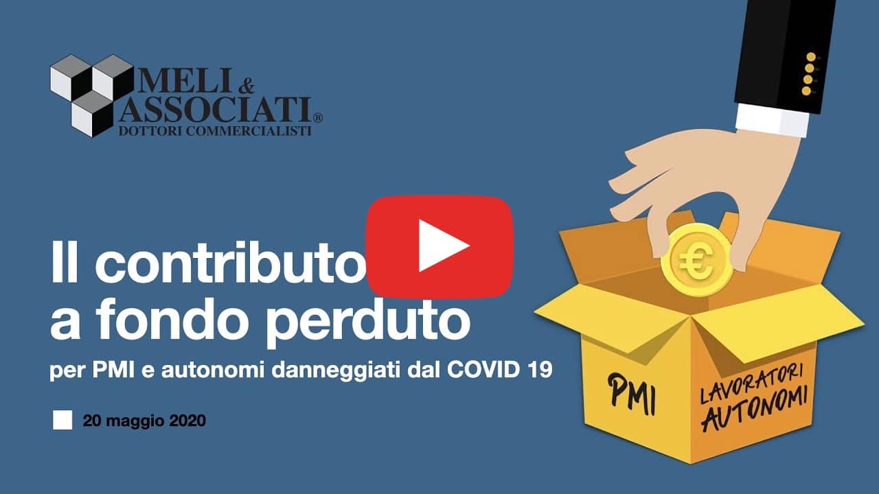 Contributo a fondo perduto per PMI e autonomi danneggiati dal COVID 19